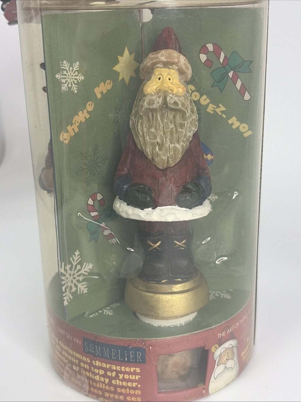 Vintage Holiday Wine Bottle Bobble Bodies  Stoppers  Set of 3  MSC International